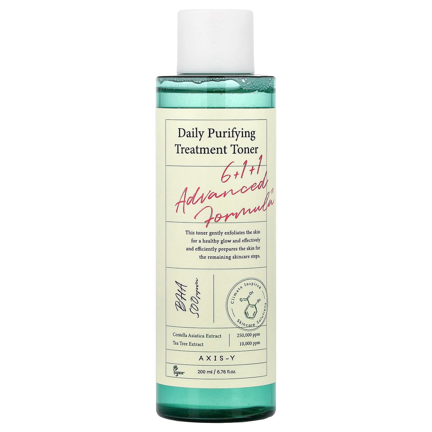 Daily Purifying Treatment Toner with green liquid and white cap
