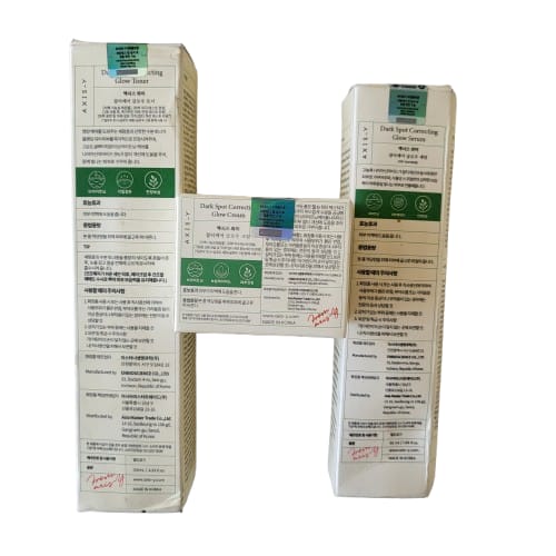 AXIS-Y skin care set on a back view