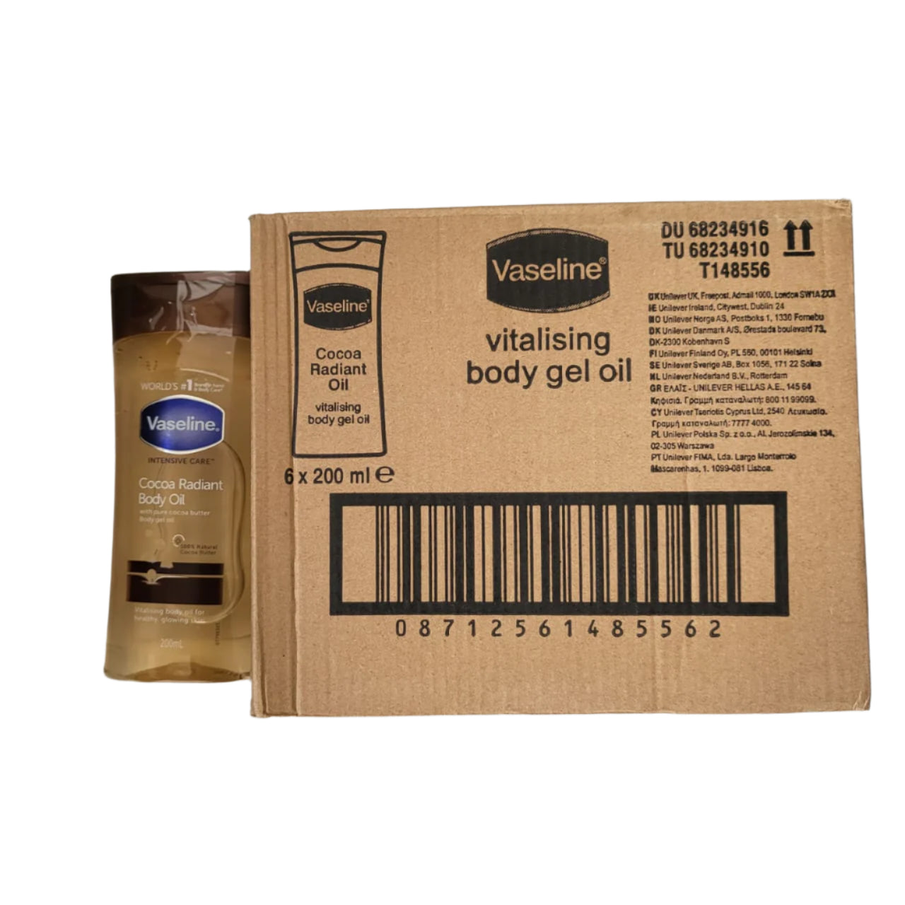Vaseline Cocoa Butter Body Oil for Dry Skin Relief and Softening