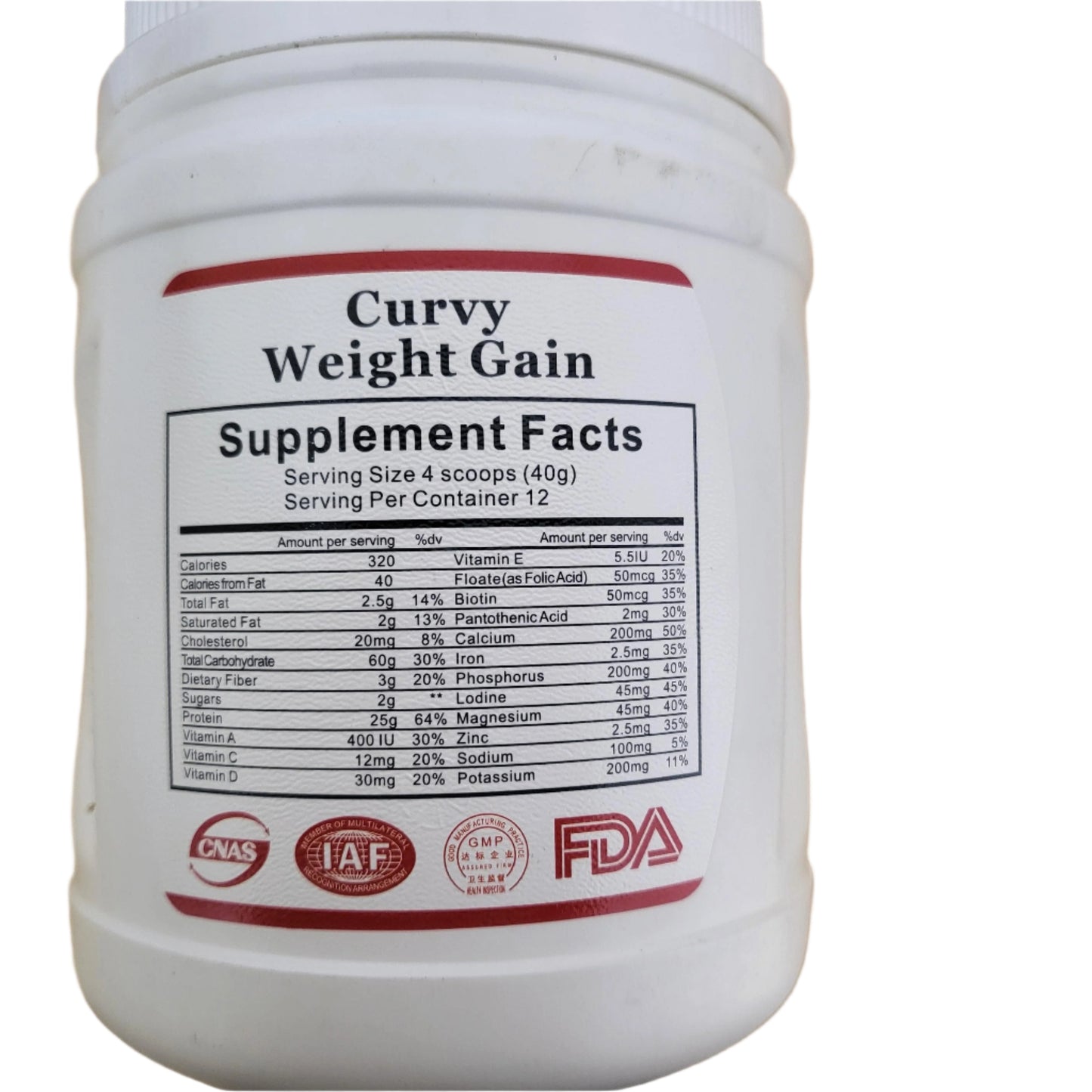 curvy weight gain powder