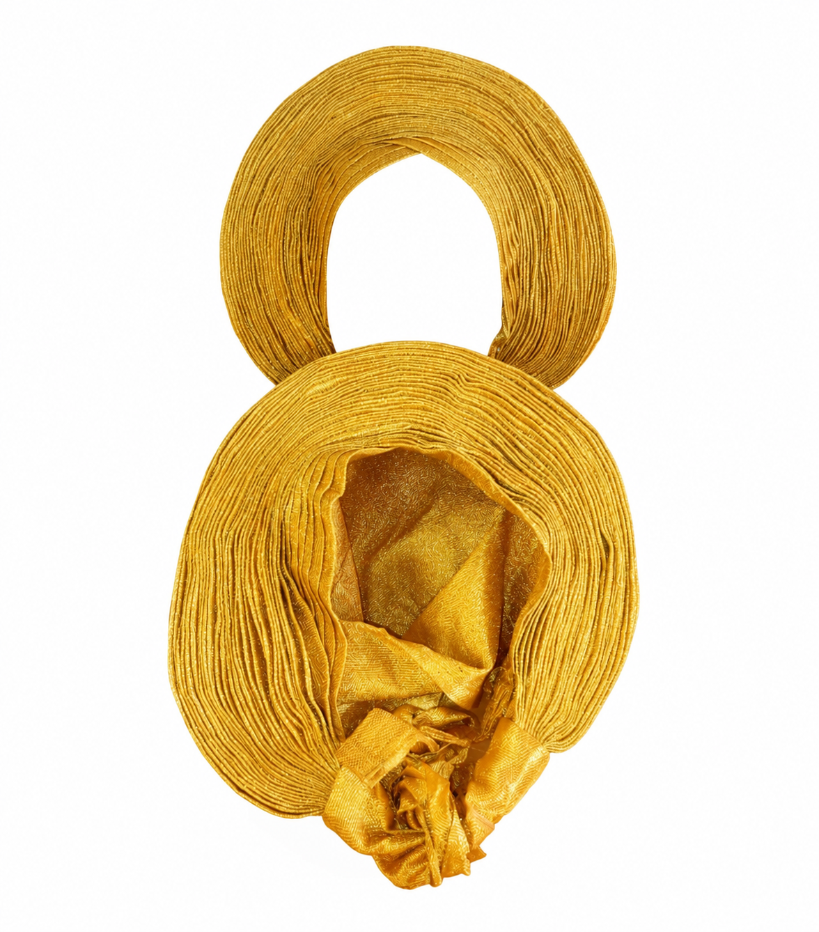 Nigerian turban yellow color