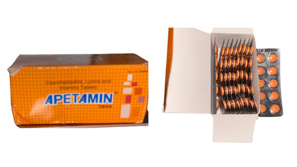 Apetamin packaging inside view with packaging