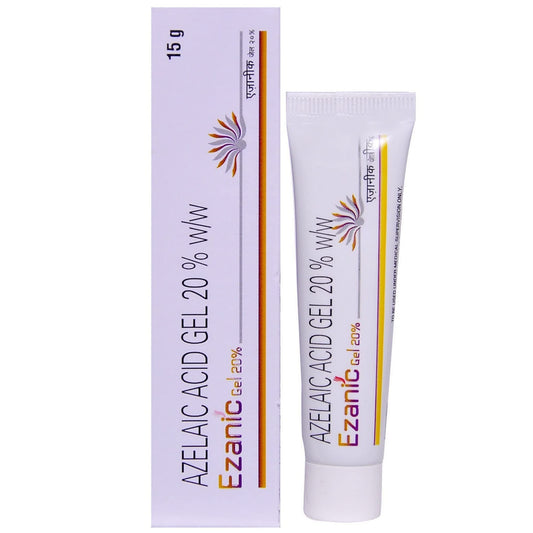 Ezanic Azelaic Acid Gel 20% tube and packaging 