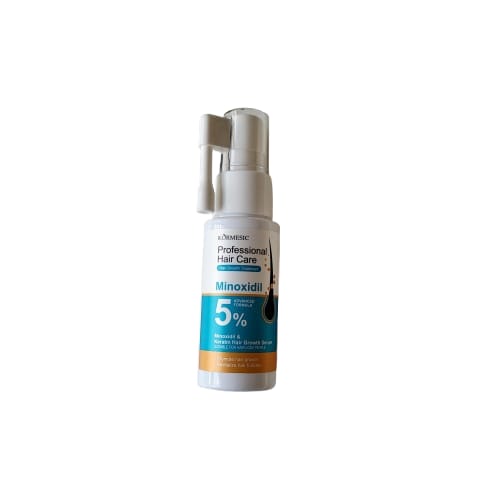 Bottle of Minoxidil 5% for hair care 