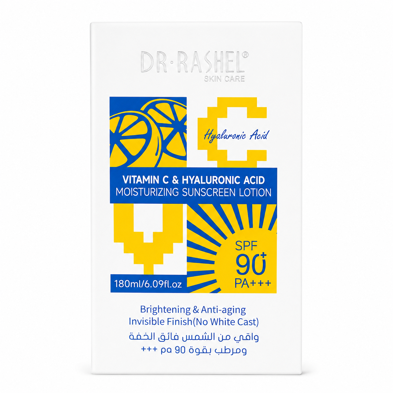  Dr. Rashed Vitamin C & Hyaluronic Acid Moisturizing Sunscreen Lotion with SPF 90+ PA+++ 