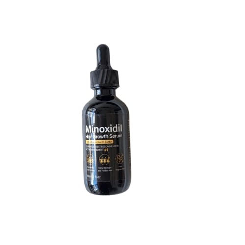 Minoxidil hair growth serum with biotin