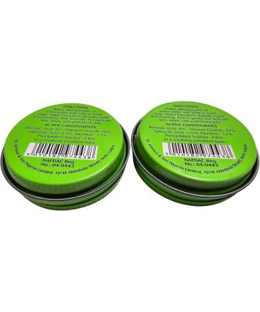Two green tins of Nixoderm Cream 7.7g Back View