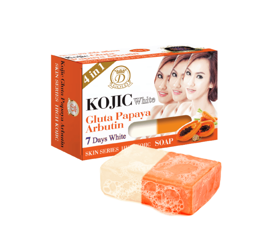 4-in-1 Kojic Gluta Papaya Arbutin Brightening Soap - 7 Days White