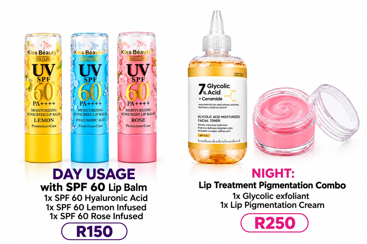 Lip Lightening Combo - SPF 60 Day Balm + Night Glycolic & Pigmentation Treatment