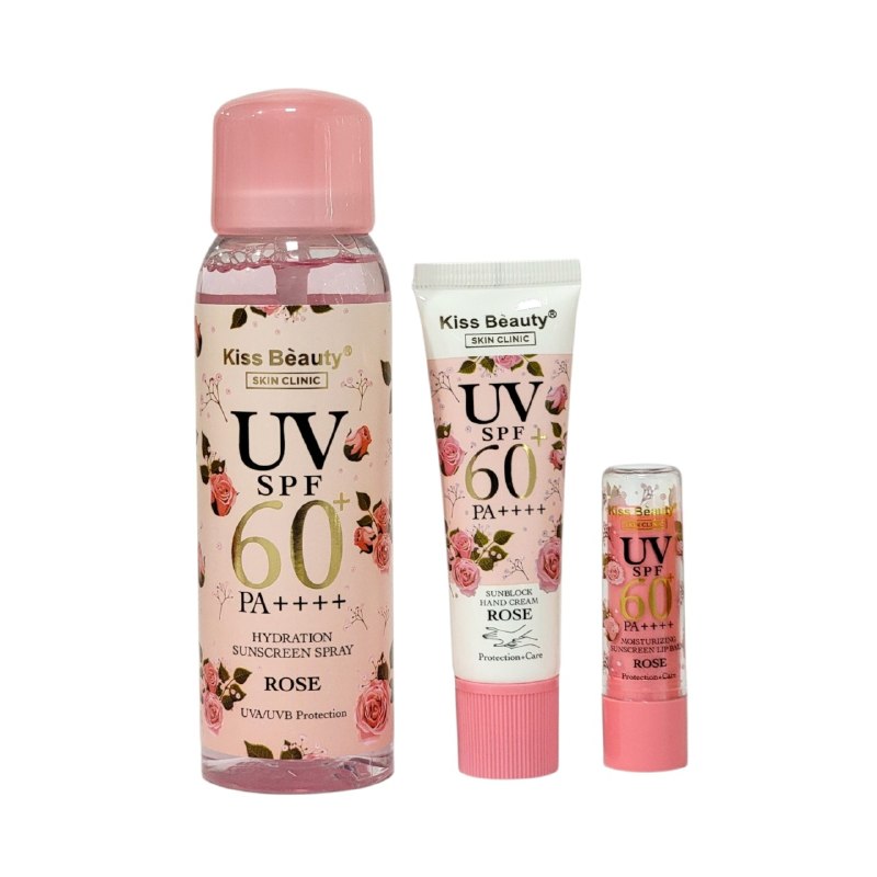UV SPF 60++  Rose water  Protection
(Set of 3)