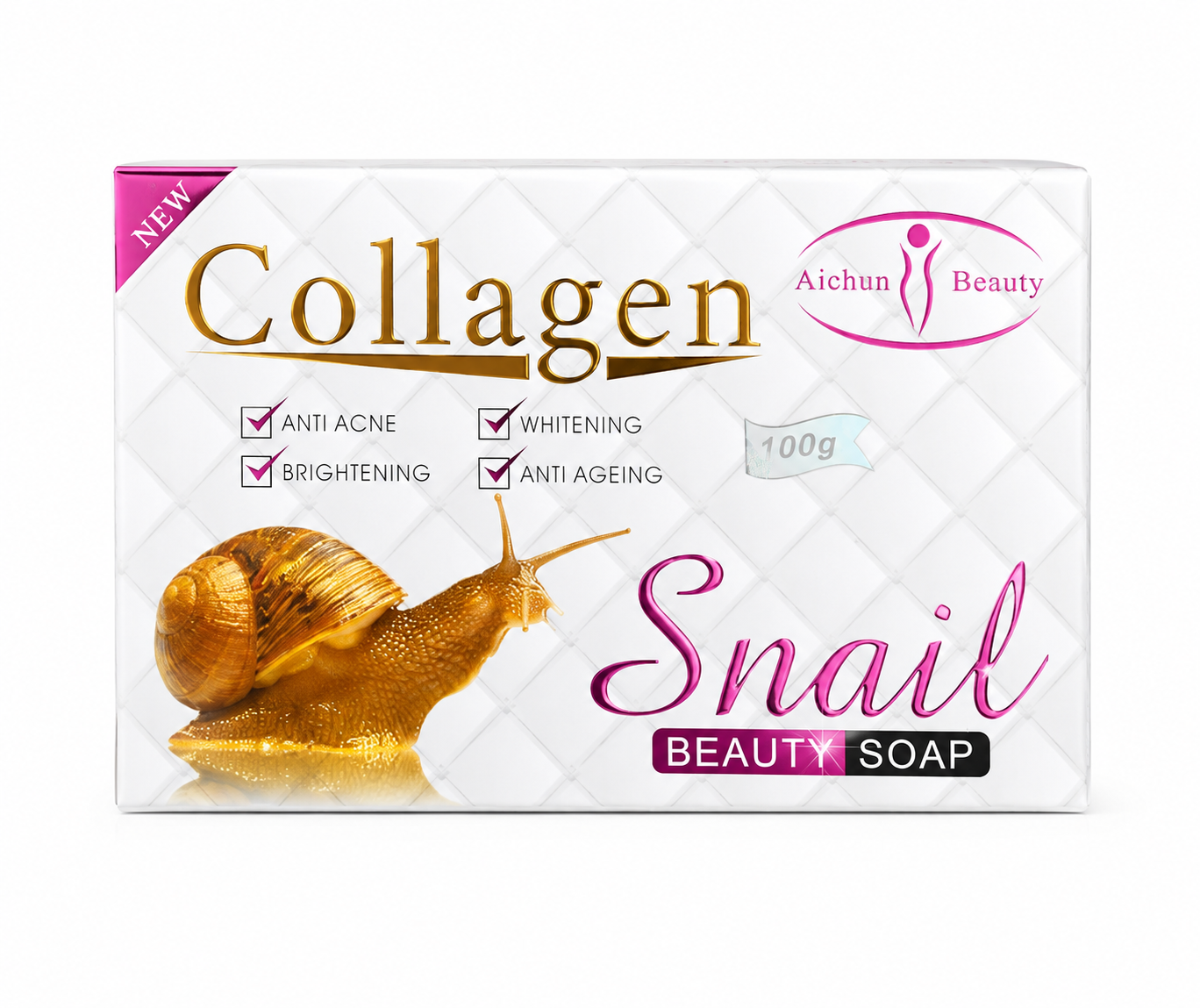 Korean Collagen  Snail Soap for Glowing Skin & Fine Lines Reduction