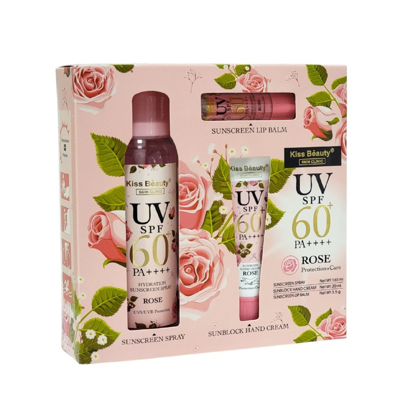 UV SPF 60++  Rose water  Protection
(Set of 3)